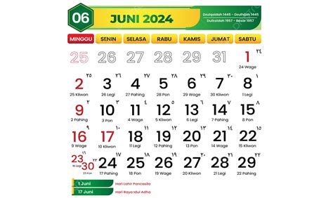 Simak Tanggal Merah Dan Hari Penting Di Bulan Juni 2024 Yang