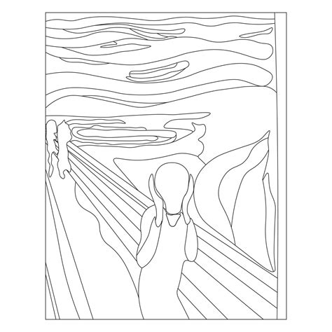 The Scream Painting Edward Munch Inspired Vector 21518270 Vector Art