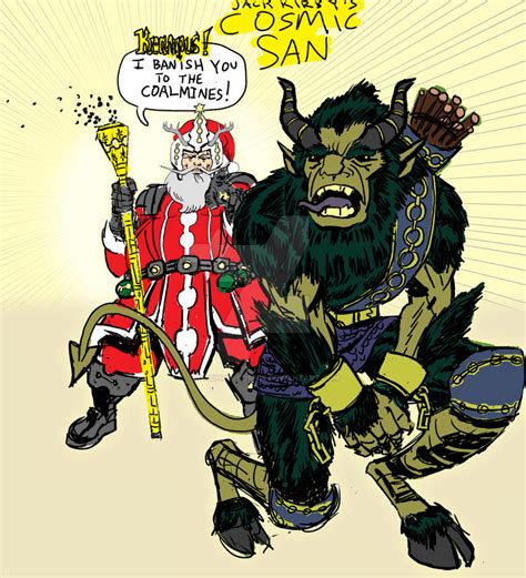 Kirby S Cosmic Santa Versus Krampus By Needham Comics On DeviantArt