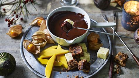 Chocolate Fondue With Fruit Platter Recipe Bbc Food