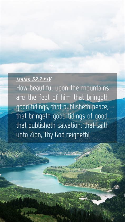 Isaiah 527 Kjv Mobile Phone Wallpaper How Beautiful Upon The