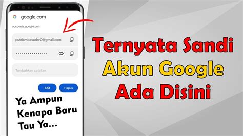 Cara Melihat Sandi Akun Google Sendiri Yang Lupa Youtube