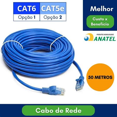 Cabo De Rede Metros Crimpado Lan Ethernet Cat E Cat Montado Rj