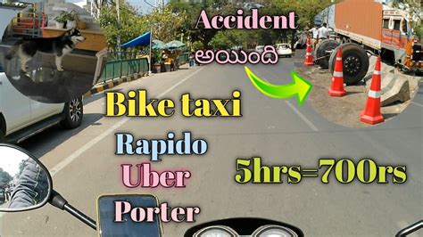 Rapido Bike Taxi Live Earnings Hyderabad Telugu Moto Vlogs Ola Uber Porter Part Time Job