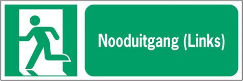 Horizontale Borden En Stickers Nooduitgang ISO 7010 Nooduitgang