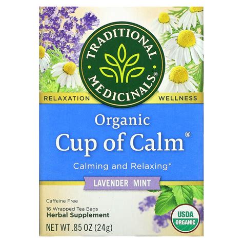 Traditional Medicinals Organic Cup Of Calm Lavender Mint Caffeine