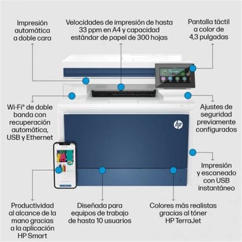 HP Color LaserJet Pro 4302fdw Impresora Multifunción Láser Color WiFi