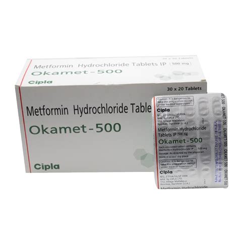 Okamet 500 Metformin Hydrochloride IP Tablets Cipla Ltd Prescription