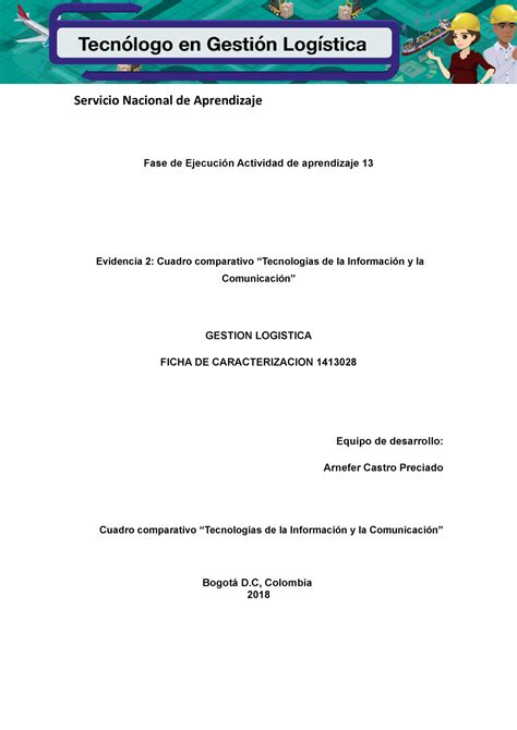 387847104 Ejemplo Evidencia 2 Cuadro Comparativo Tecnologias De La