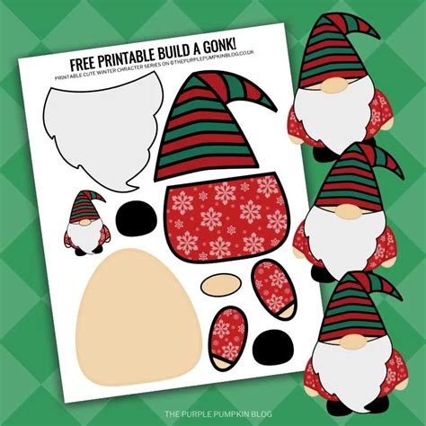 Free Printable Build A Gonk Build A Gnome Paper Template