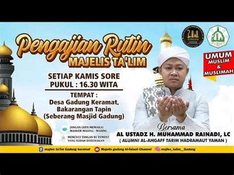 Majelis Al Falaah Kitab Tajul Arus Karya Al Iman Ahmad Bin