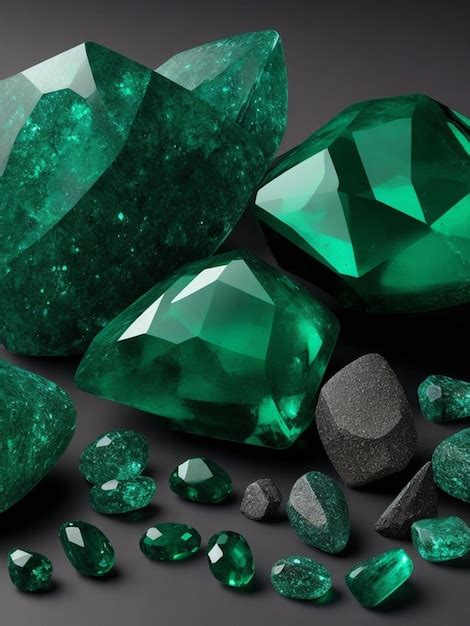 Premium Photo | Emerald green stone