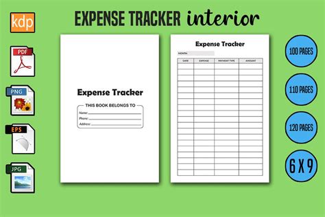 Expense Tracker Log Book Kdp Interior Graphic By Kdp Browser