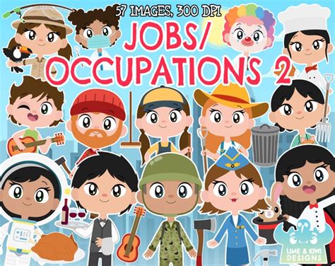 Jobs/Occupations 2 clipart Instant Download Vector Art | Etsy