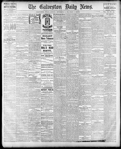 The Galveston Daily News. (Galveston, Tex.), Vol. 41, No. 142, Ed. 1