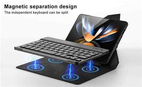 FODDOM Étui de clavier pour Samsung Galaxy Z Fold 4 étui de clavier Z