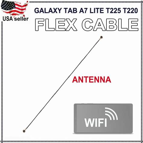 Used OEM WIFI Coax Signal Antenna Flex Cable Ribbon For Samsung Tab A7