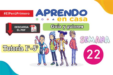 Aprendo en Casa Guía y guiones del área de Tutoría de primero a