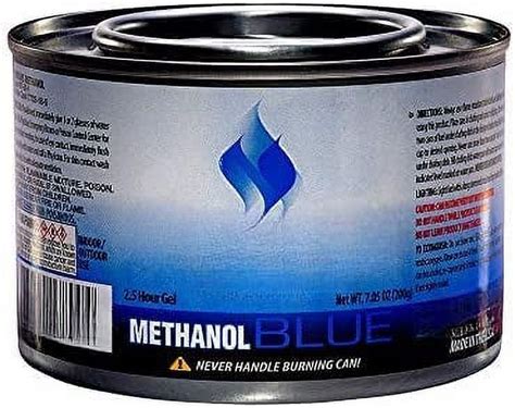 EcoQuality Blue Methanol Chafing Dish Fuel Cans 7oz 2 5 Hr Party Food