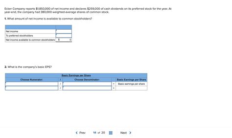 Solved Ecker Company Reports Of Net Income And Chegg