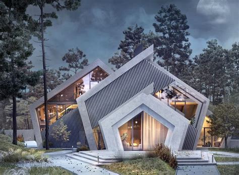 The Concrete Pentahouse By Wamhouse Studio Is Inspired By The Shape