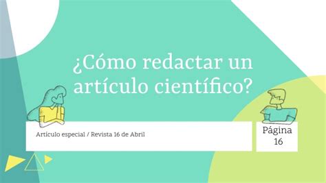 ¿cómo Redactar Un Artículo Científico