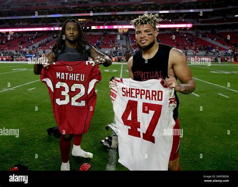 Arizona Cardinals Free Safety Tyrann Mathieu Right And New York