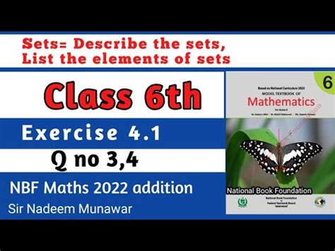 Class 6 Exercise 4 1 Q No 3 4 Ex 4 1 NBF Maths Class 6 Concept Of