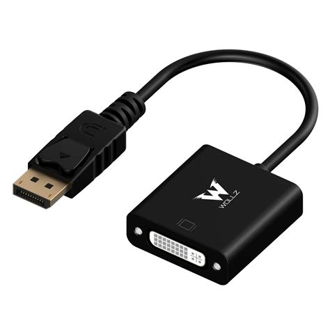 DisplayPort to DVI Adapter, WOLLZ Gold-Plated Heavy-Duty Display Port ...