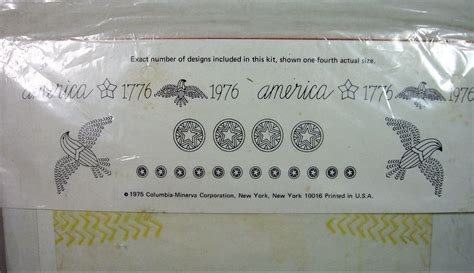 BICENTENNIAL Americana 1776 1976 Columbia Minerva EMBROIDERY TRANSFERS