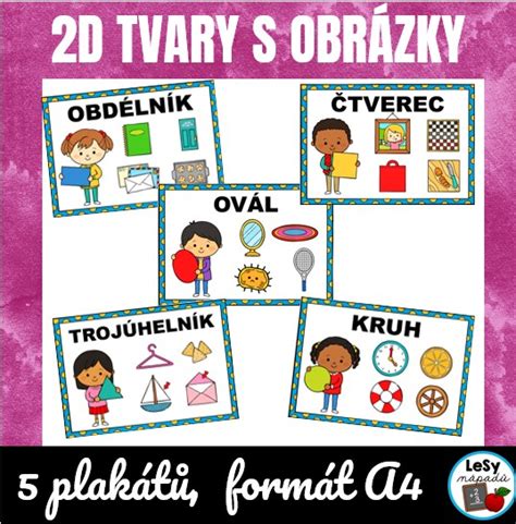 2D tvary s obrázky plakáty Lesy Nápadů cz