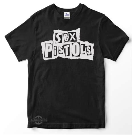 เสื้อยืดพรีเมี่ยมเสื้อยืด พิมพ์ลายโลโก้ Sex Pistols Guns Anarchy In Uk