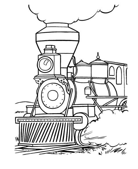 Meios de Transporte Ferroviário Desenhos Para Colorir