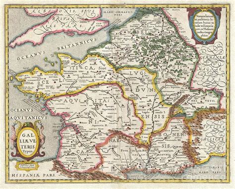 Jansson Map of France or Gaul in Antiquity Photograph by Paul Fearn - Fine Art America