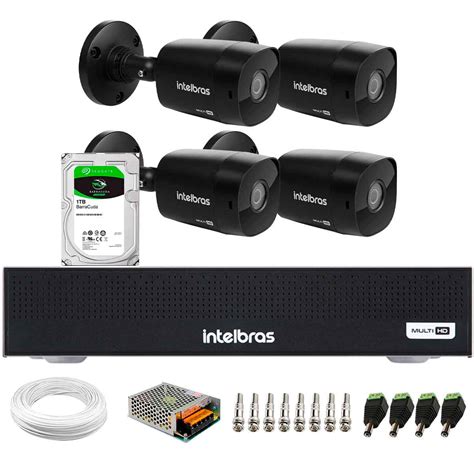 Kit C Meras Intelbras Vhd B Full Hd P Bullet Black G Vis O