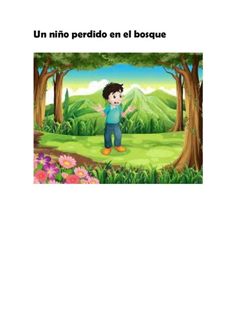 La emocionante historia de un niño extraviado en el bosque un cuento