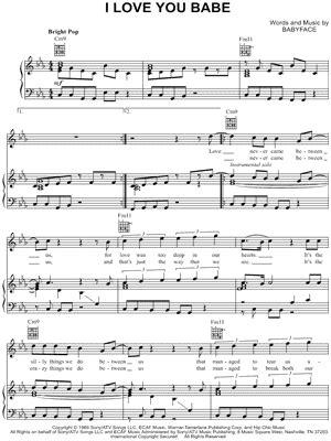 I Love You Babe Sheet Music 1 Arrangement Available Instantly