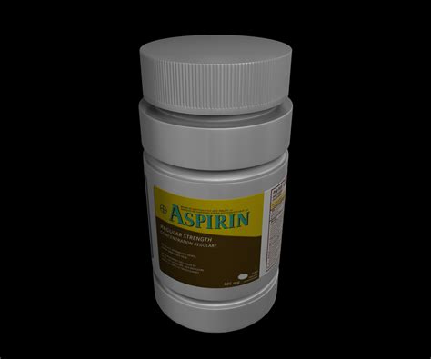 3d Model Aspirin Bottle