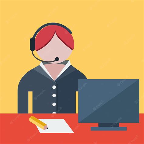 Premium Vector Call Center Illustration In Flat Design