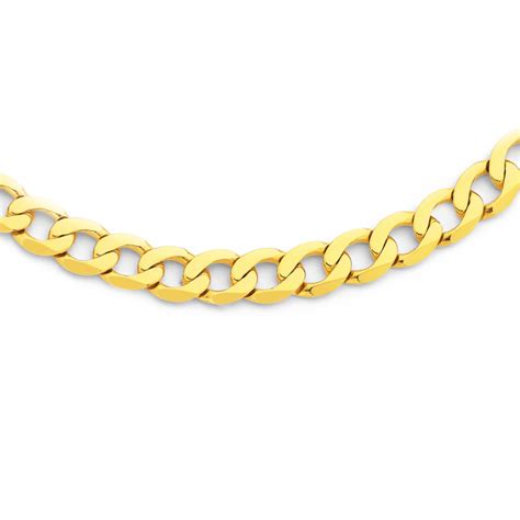 9ct Gold 55cm Solid Curb Chain Chains Prouds The Jewellers