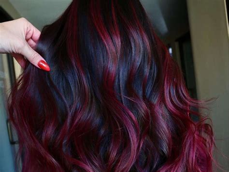 Red Ombre Hair With Black Hair