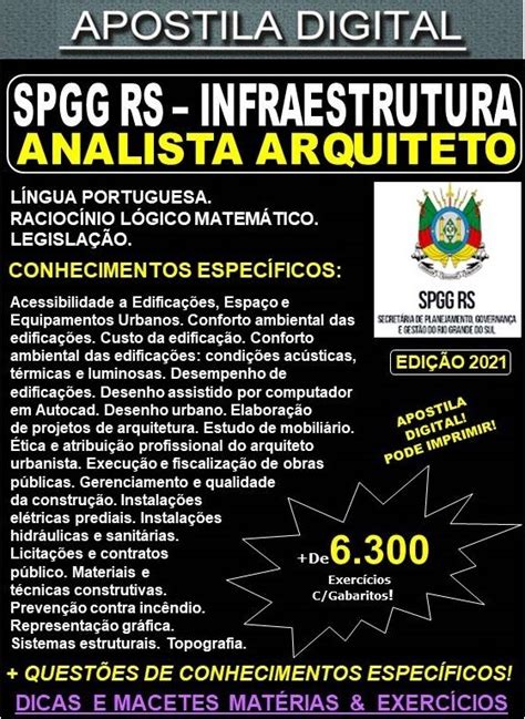 Apostila Spgg Rs Infraestrutura Analista Arquiteto Teoria