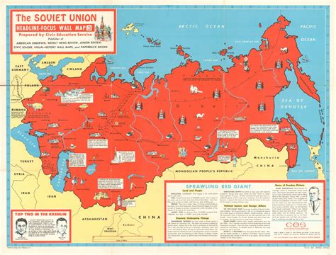 The Soviet Union Headline Focus Wall Map Curtis Wright Maps