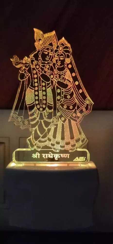 Plastic Led Radha Krishna 3d Illusion Night Lamp Decorative Table Lamps At Rs 40 Piece In Rajkot