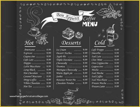 Chalkboard Menu Template Free Of Chalkboard Menu Templates – 37 Free ...