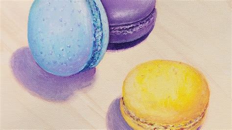 Blending With Acrylic Paint Realistic Macarons Painting Tutorial