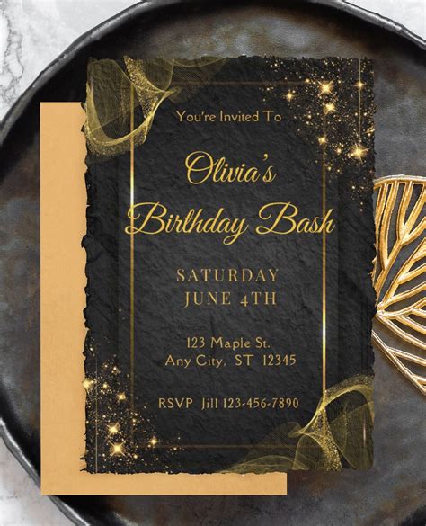 Editable Birthday Party Invitation Adult Birthday Party Invite Teens