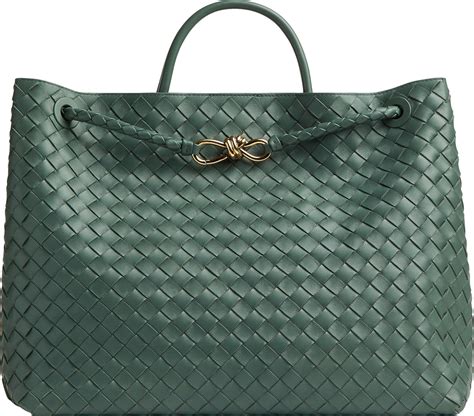 Bottega Veneta Dark Green Intrecciato Andiamo Large Bag INC STYLE