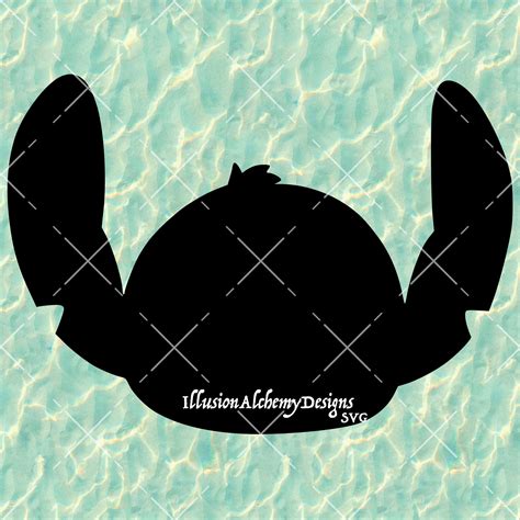 Stitch Head Silhouette SVG Etsy