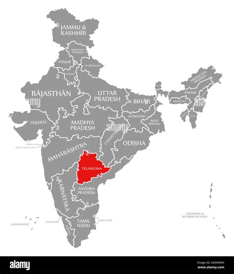 Where Is Telangana In India Map - Angela Maureene